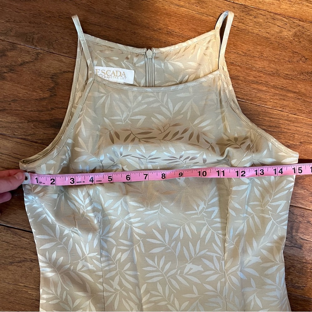 Escada vintage 90s slip style dress with high slit - Picture 11 of 13